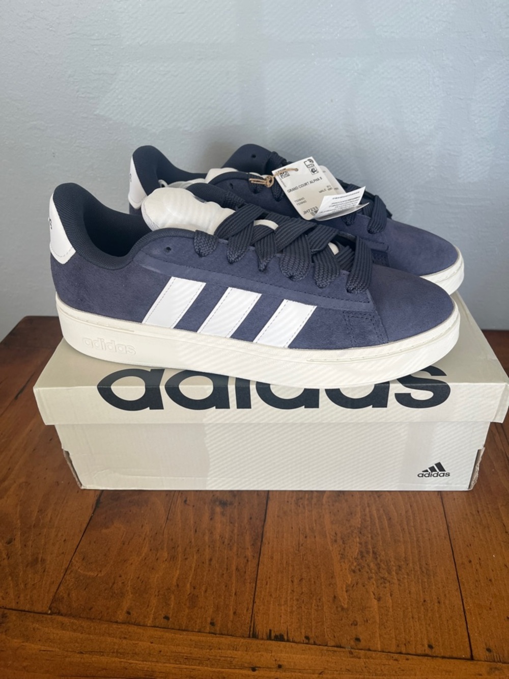 adidas Navy Suede Grand Court Alpha 00s